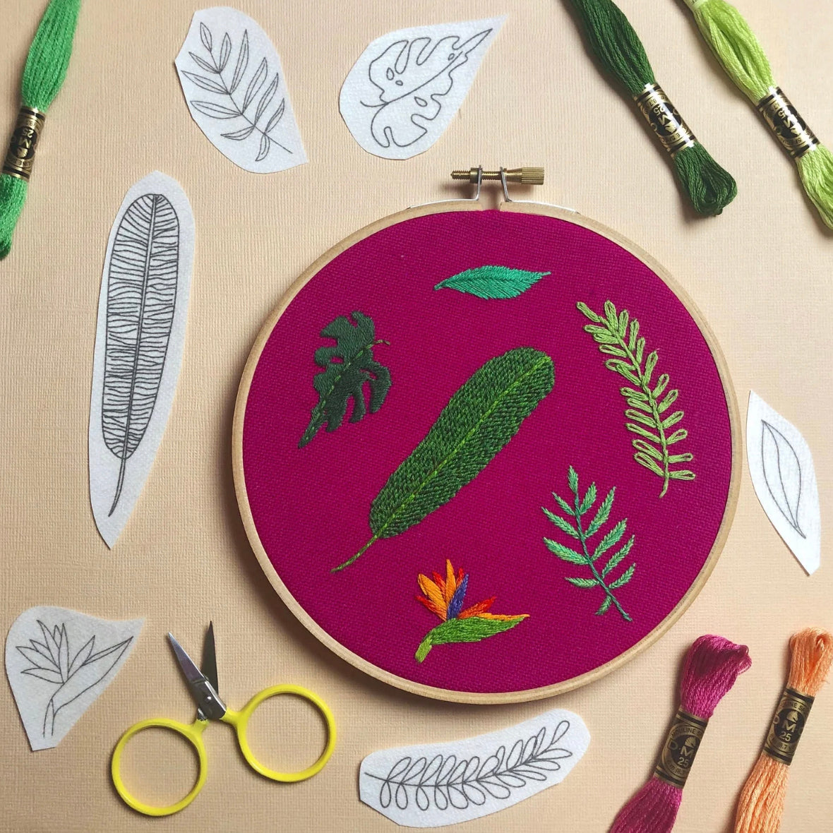 Peel, Stick and Stitch Embroidery Patterns