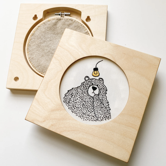 Modern Embroidery Hoop Square Frame for 6" Hoops