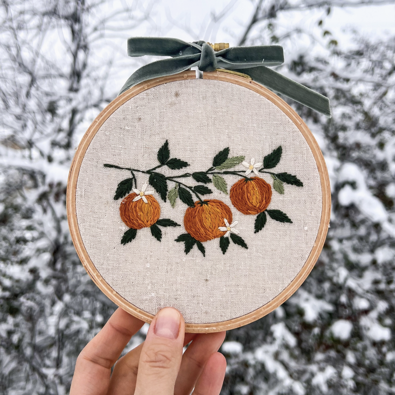 Embroidery Kit Orange Branch