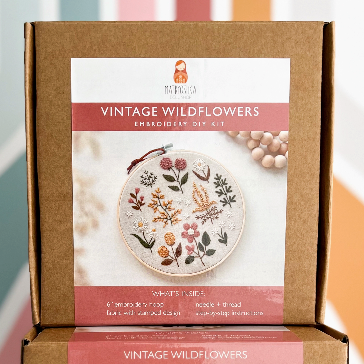 Embroidery Kit Vintage Wildflowers