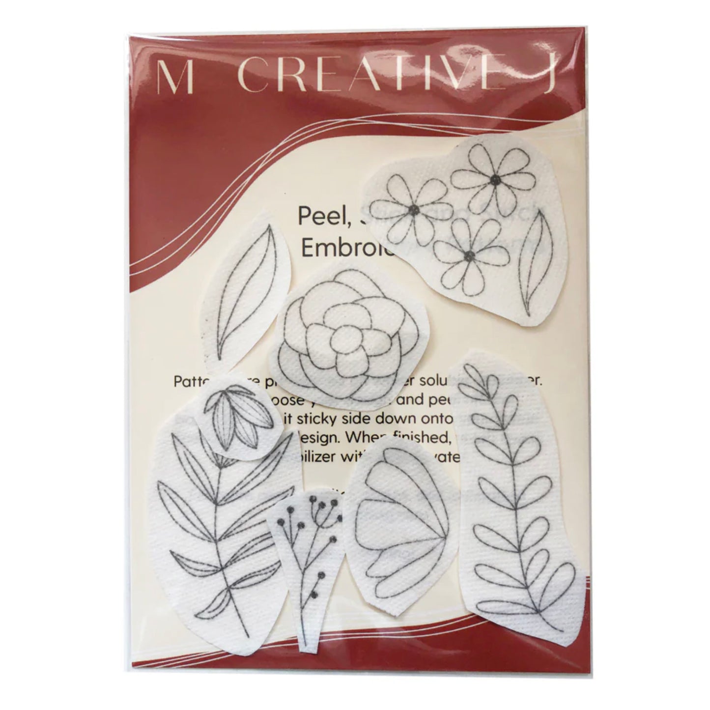 Peel, Stick and Stitch Embroidery Patterns