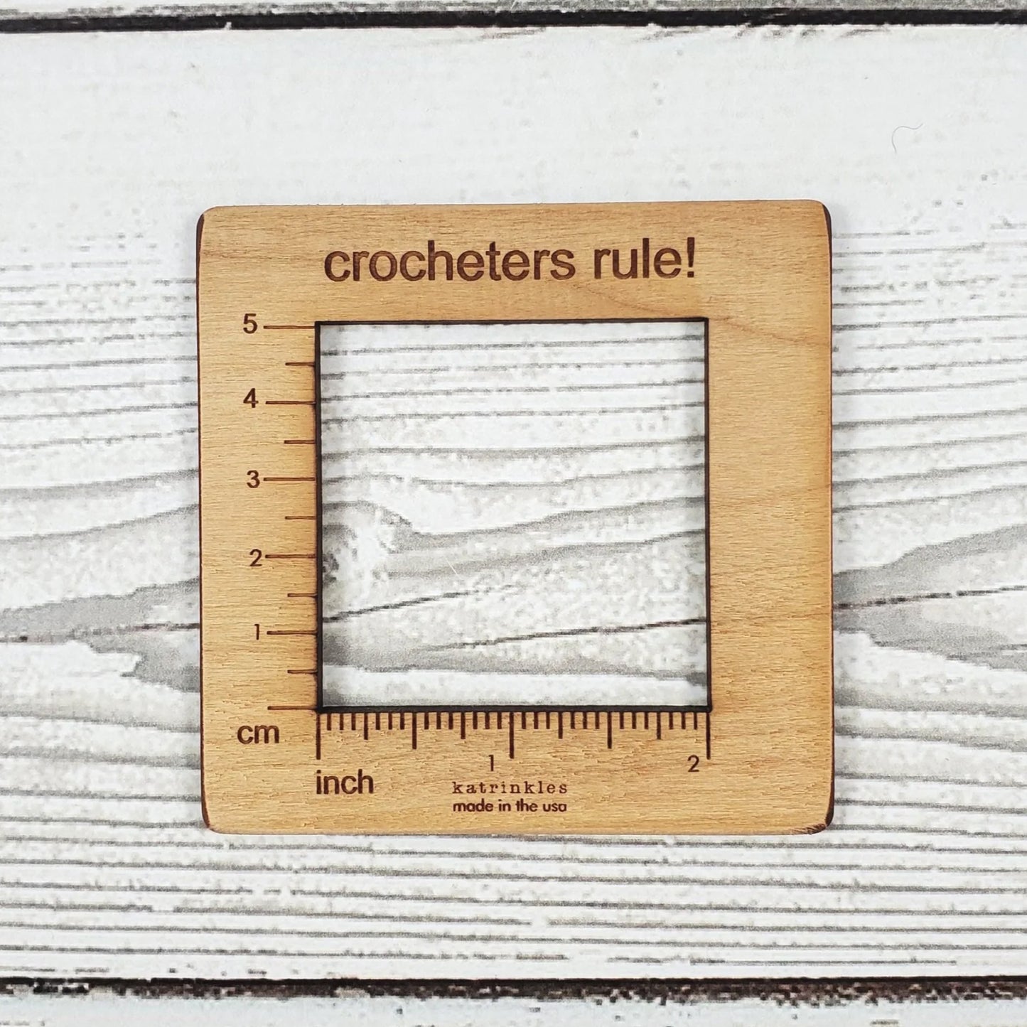 Wood Gauge Swatch Ruler Crocheters Rule