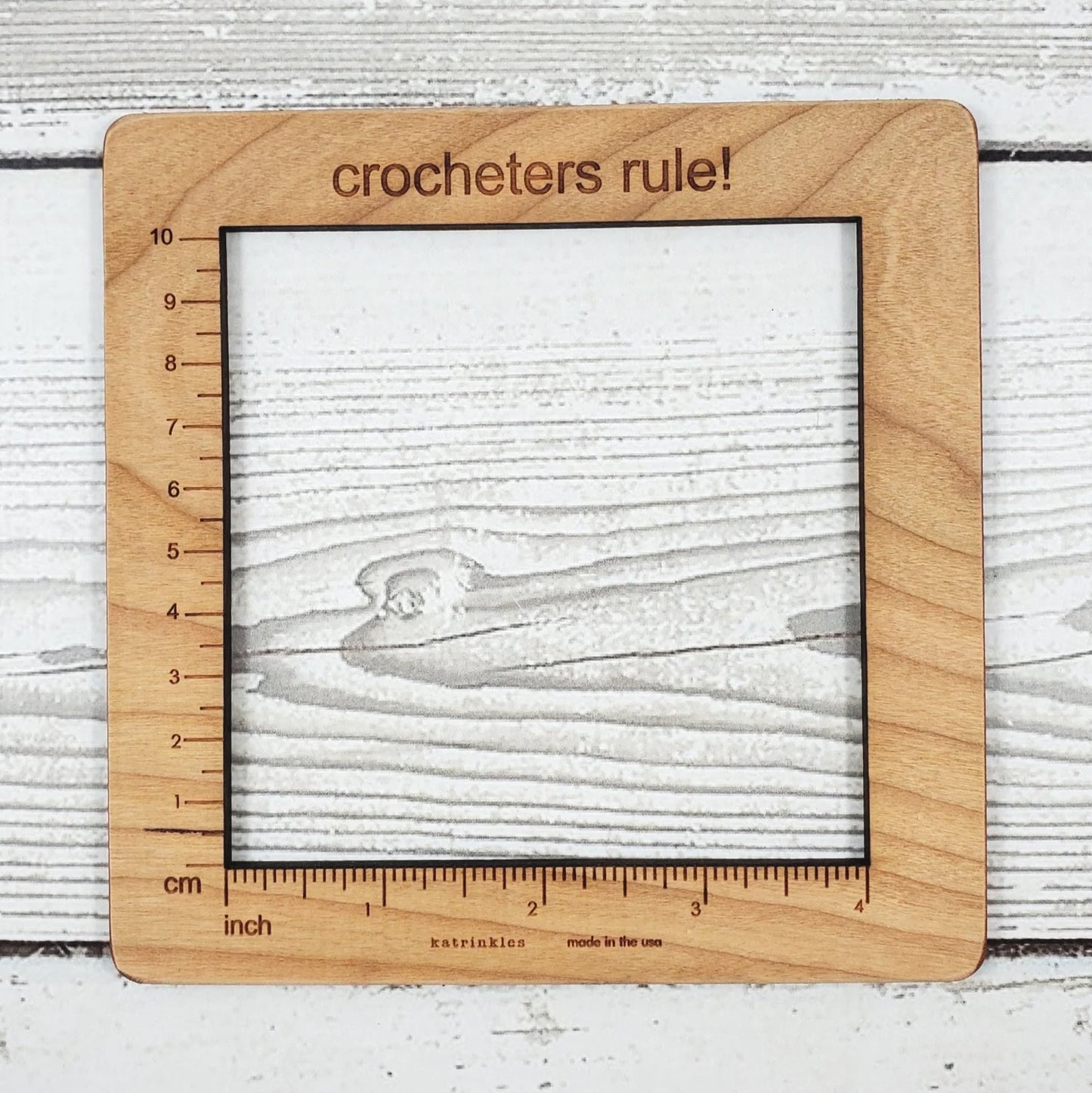Wood Gauge Swatch Ruler Crocheters Rule