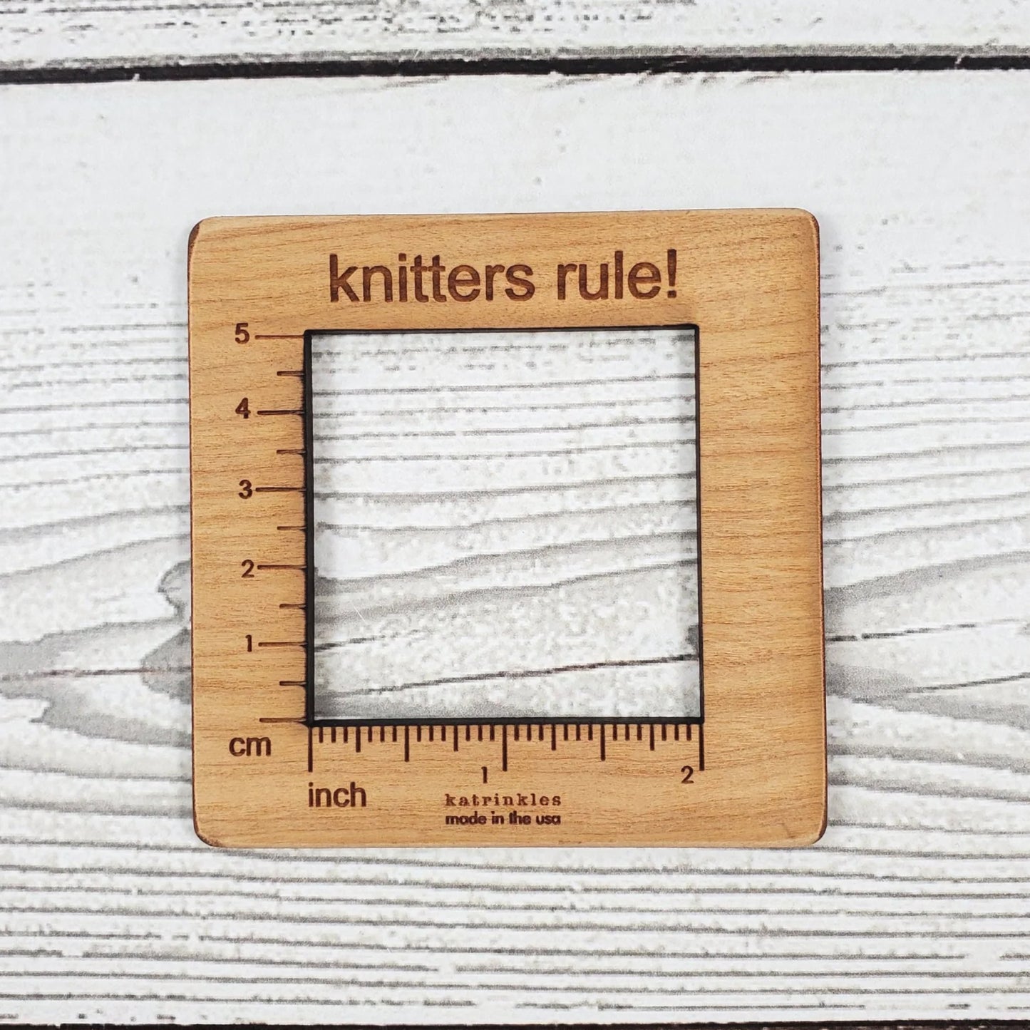 Wood Gauge Swatch Ruler Knitters Rule