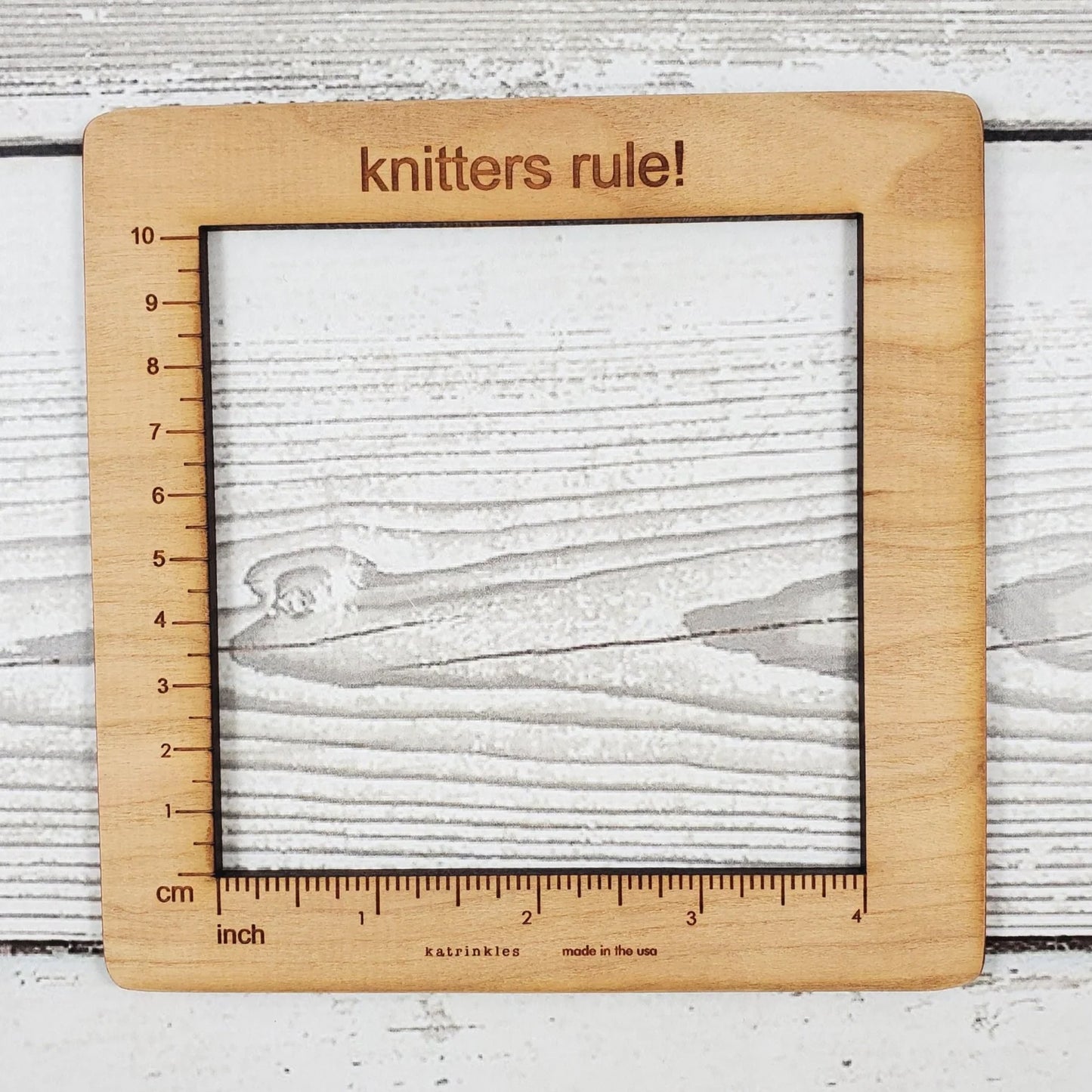 Wood Gauge Swatch Ruler Knitters Rule