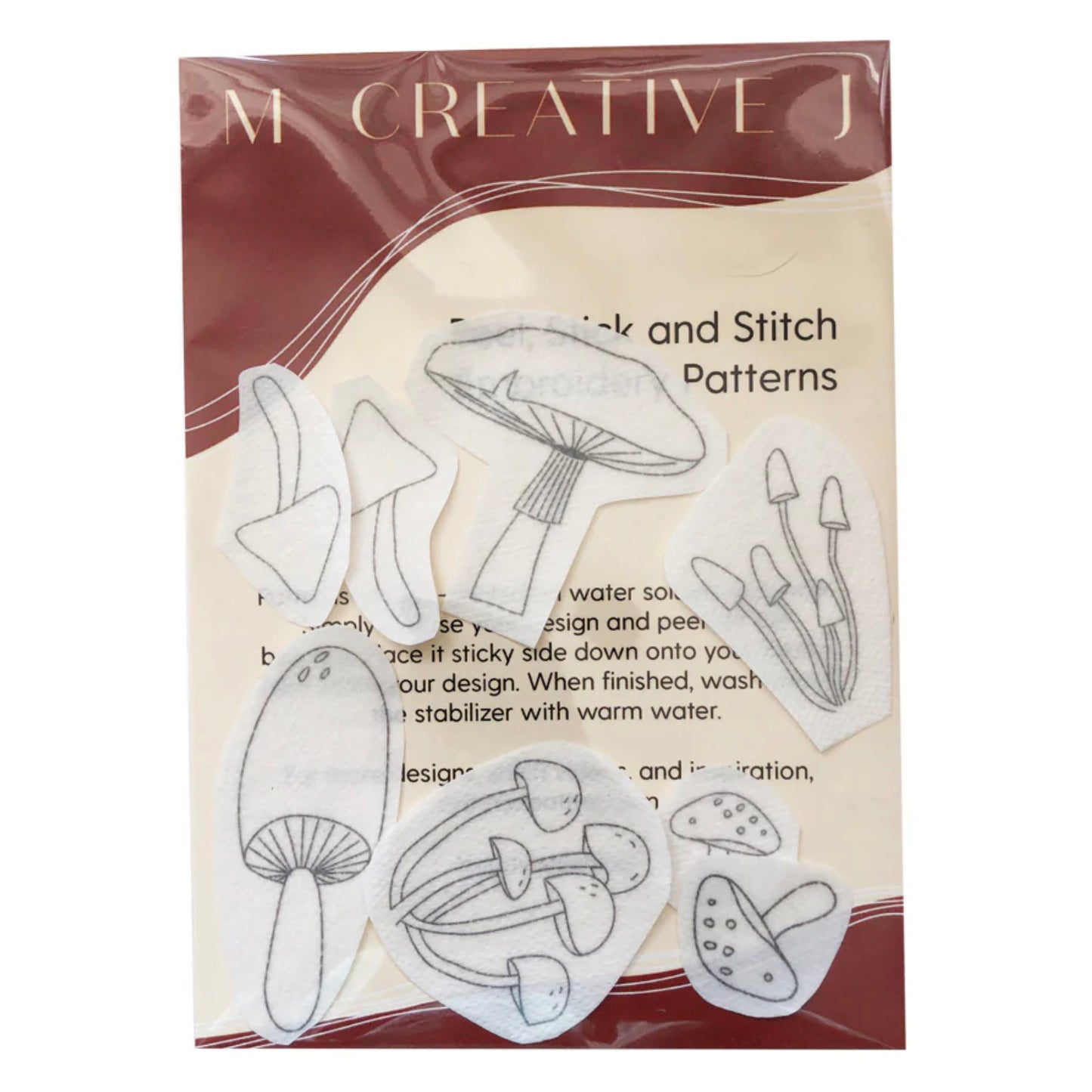 Peel, Stick and Stitch Embroidery Patterns
