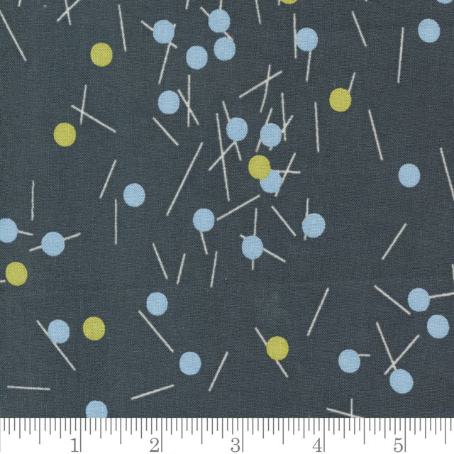 Bluish Pins Buttons Charcoal