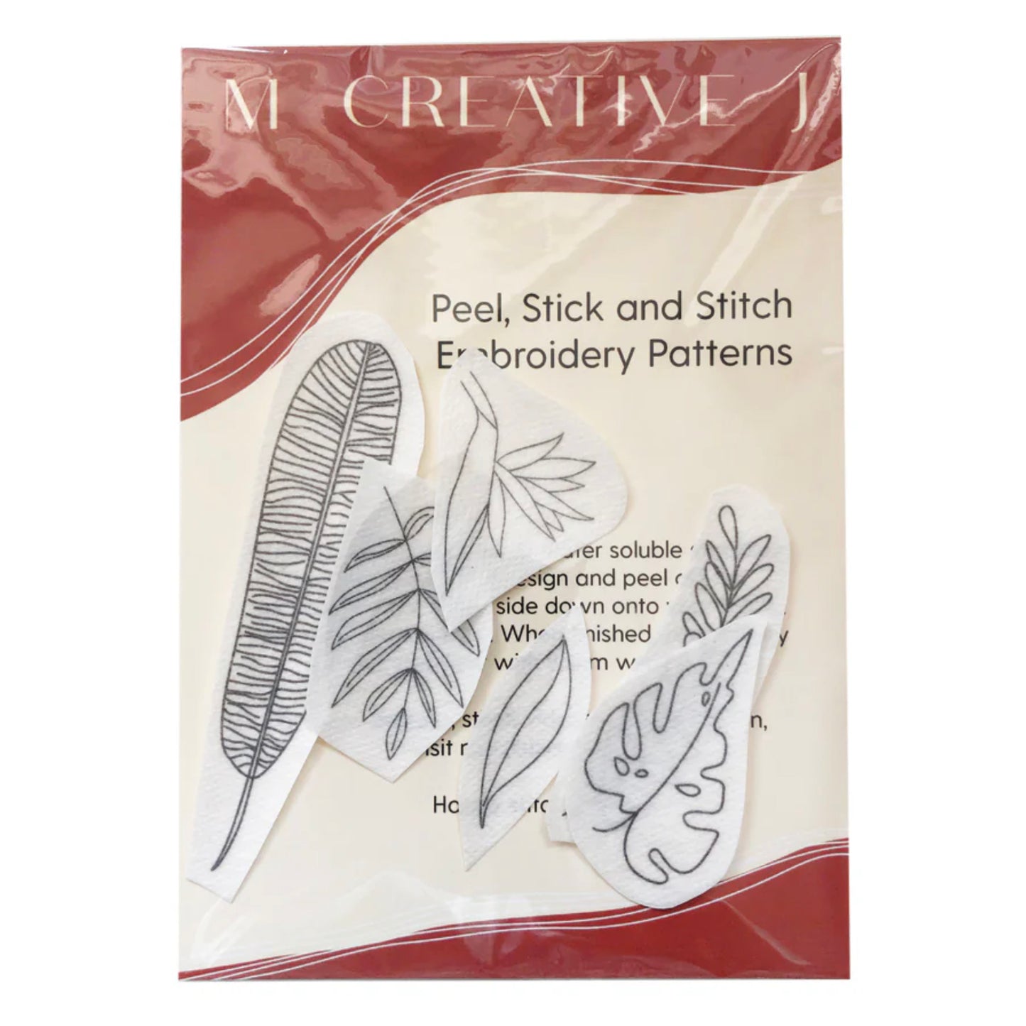 Peel, Stick and Stitch Embroidery Patterns