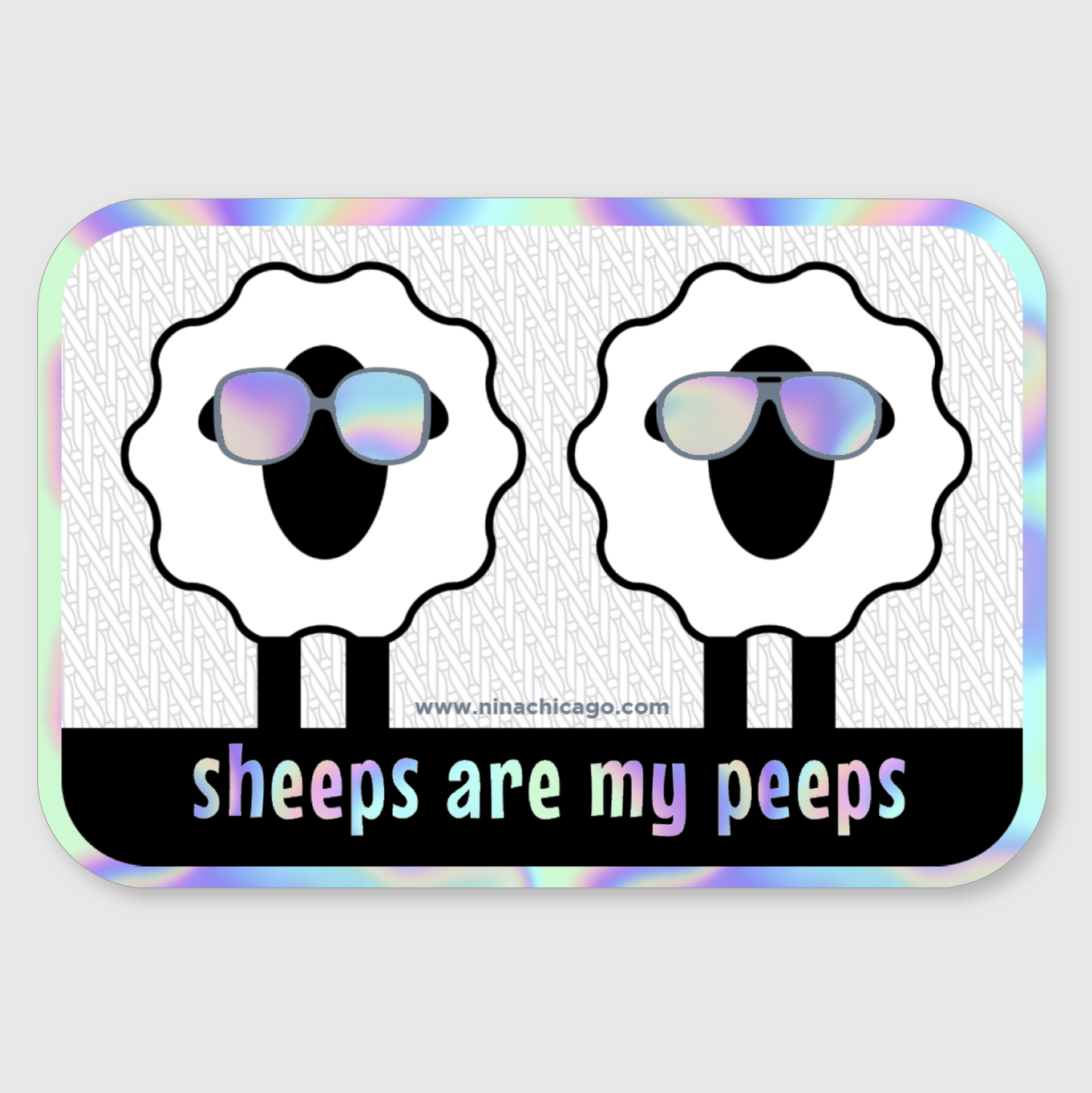 Sheeps Are My Peeps Shades Sticker