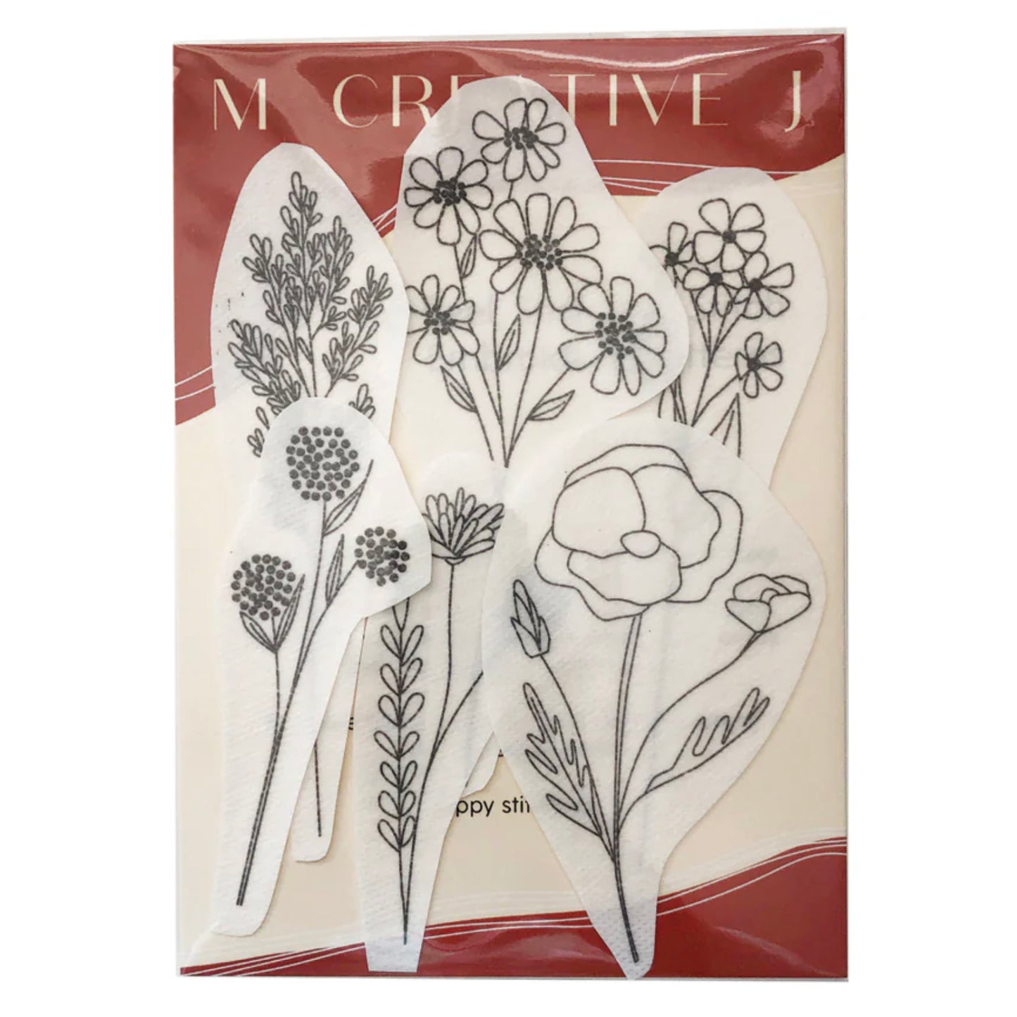 Peel, Stick and Stitch Embroidery Patterns