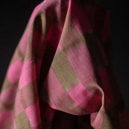 Indian Pink Ikat Indian Cotton