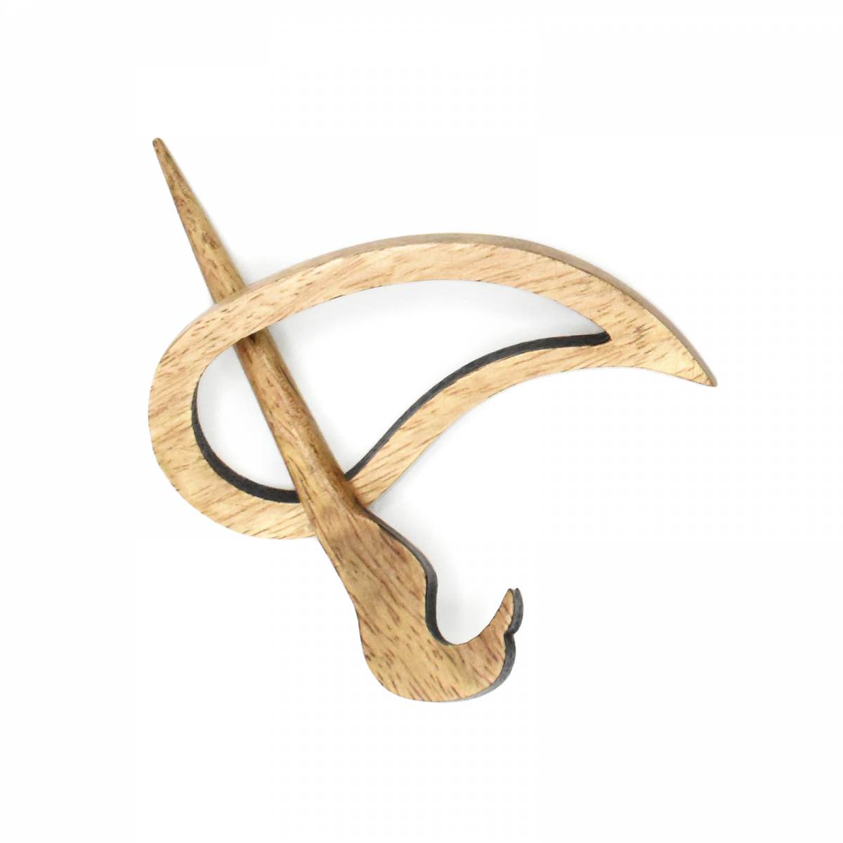 Wood Shawl Pin