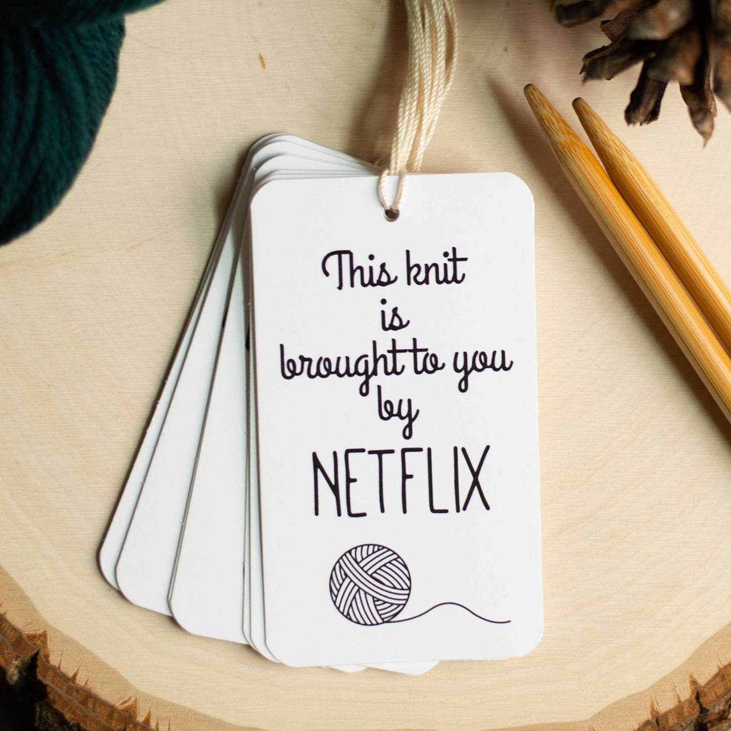 Gift Tag knit by netflix