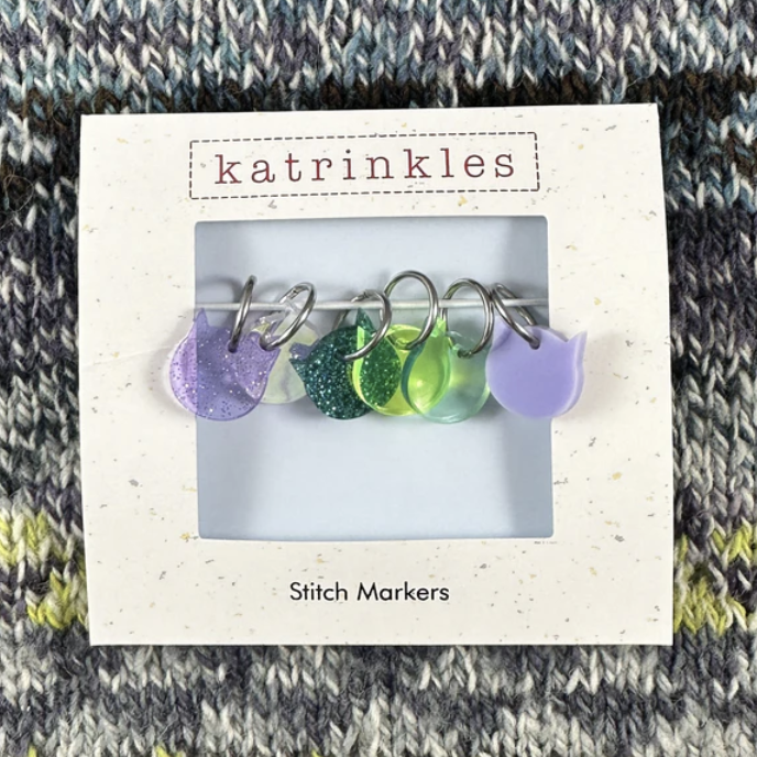 Stitch Marker Set acrylic cats