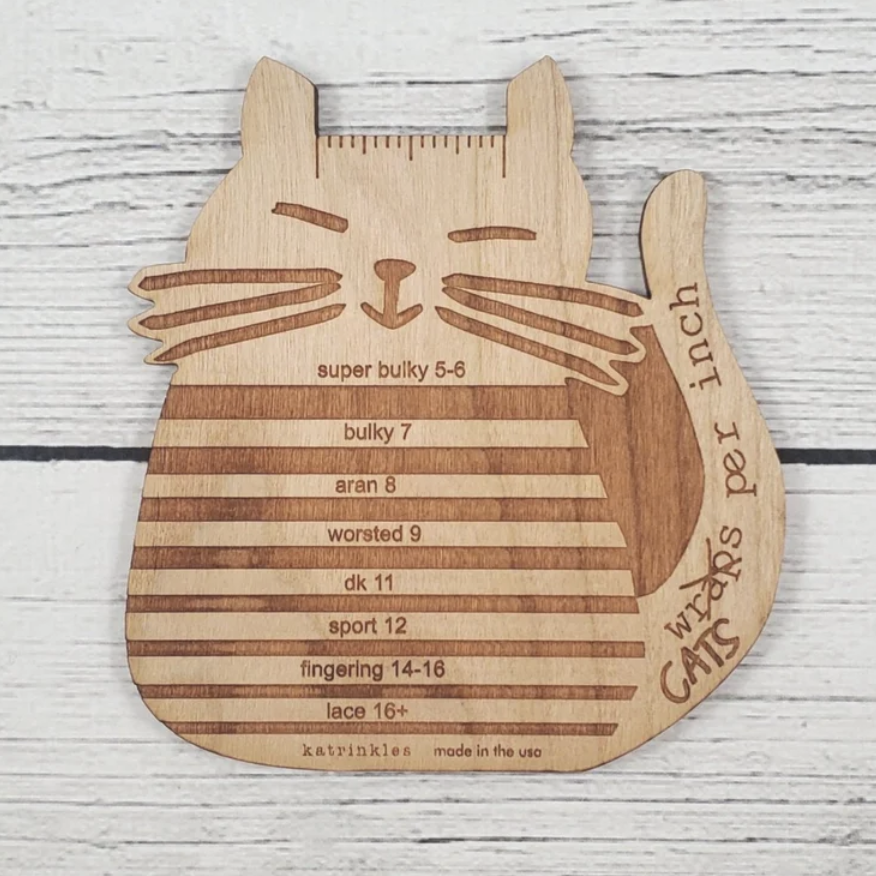 Cats Per Inch Yarn Gauge Tool