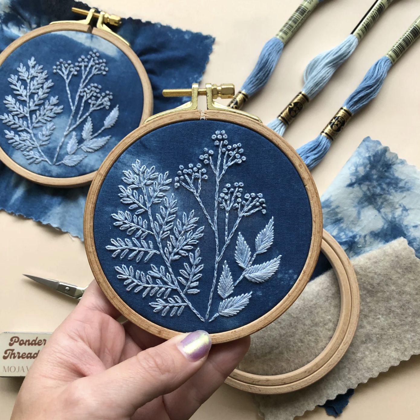 Embroidery Kit Cyanotype Botanicals