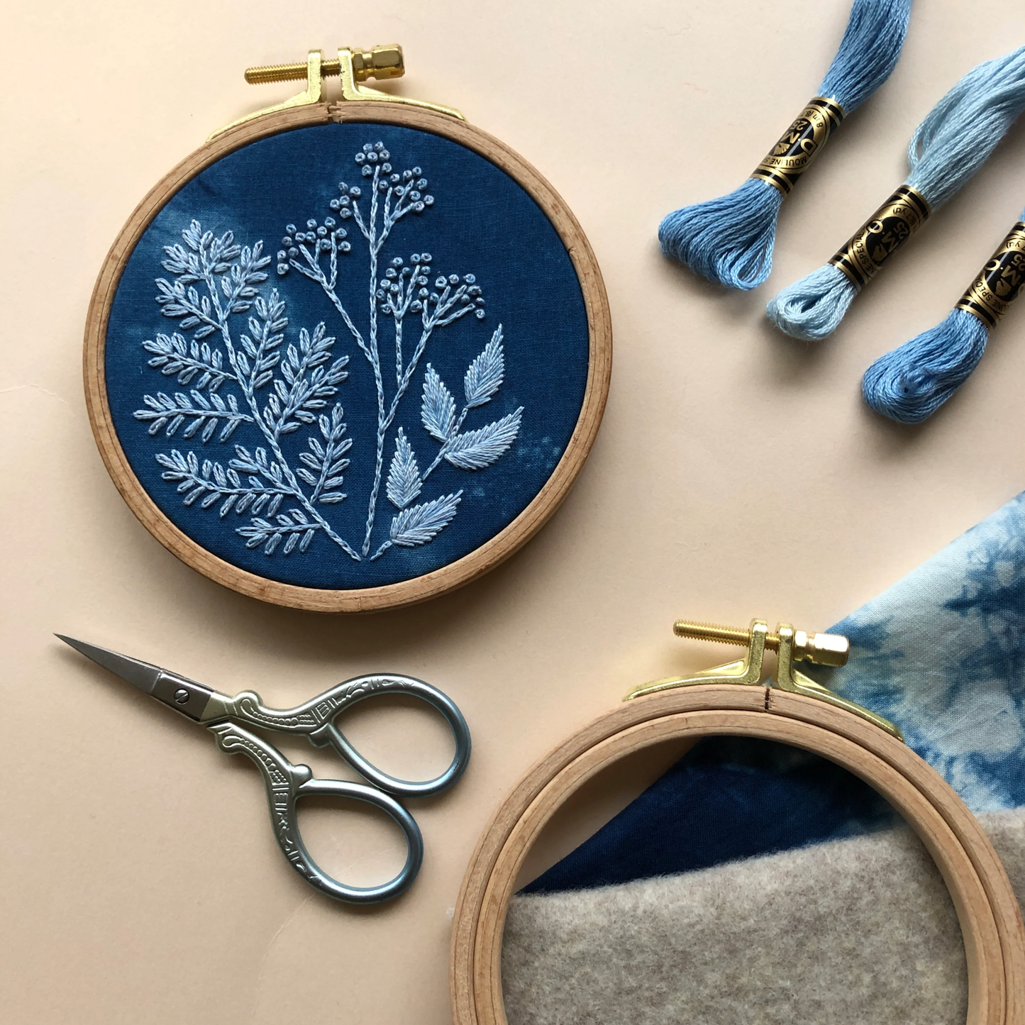 Embroidery Kit Cyanotype Botanicals