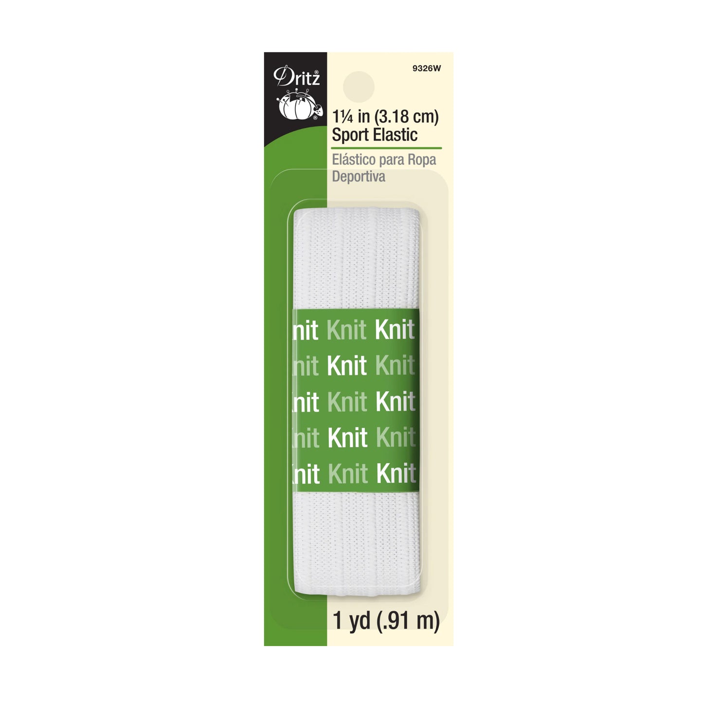 1.25" Sport Elastic, White