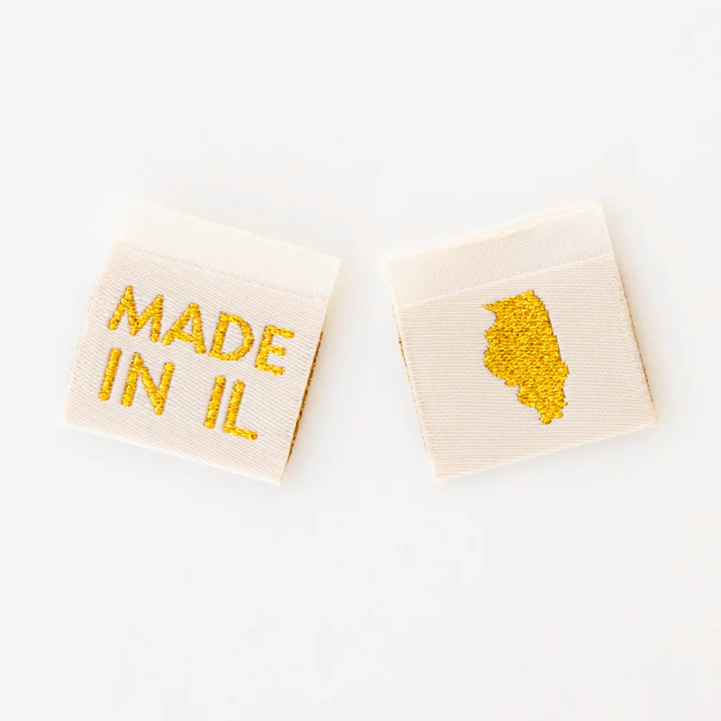 Made in IL Gold Woven Labels