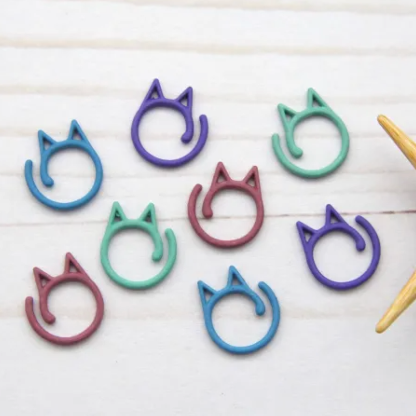 Colorful Cat Ear Stitch Markers