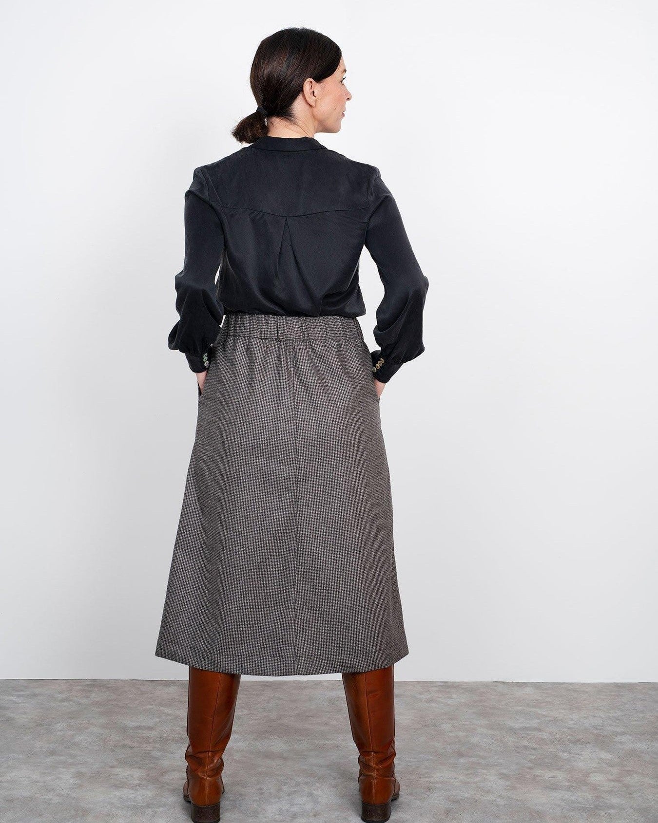 A-Line Midi Skirt