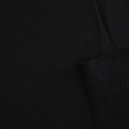 Organic Solid Fleece Black