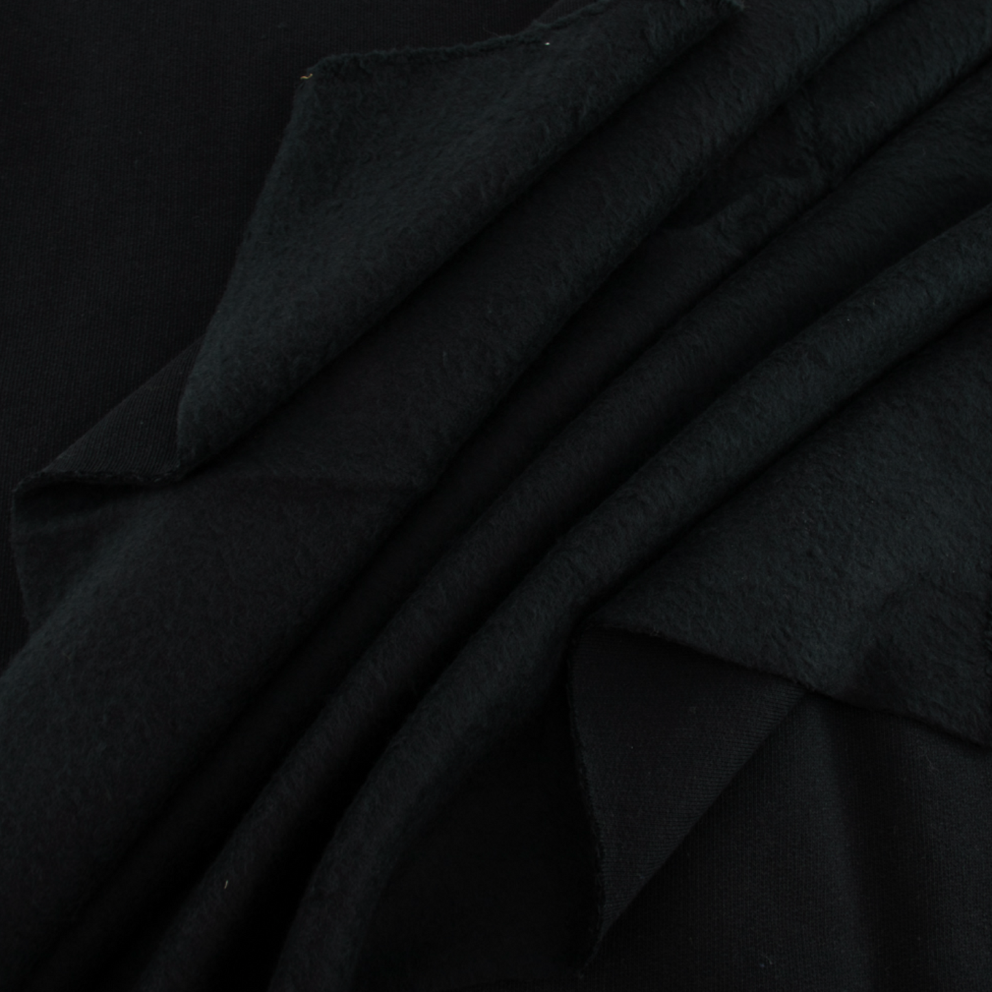 Organic Solid Fleece Black