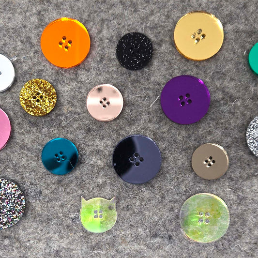 Glitter Buttons 6-pack