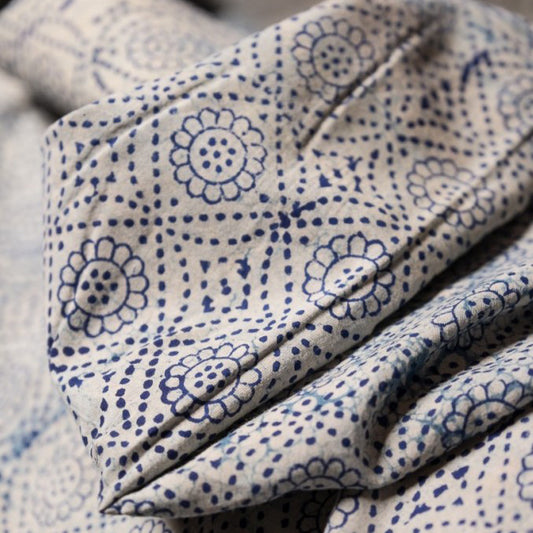 Daisy Indigo Indian Cotton