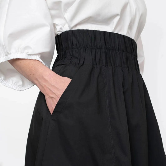 Elastic Waist Maxi Skirt