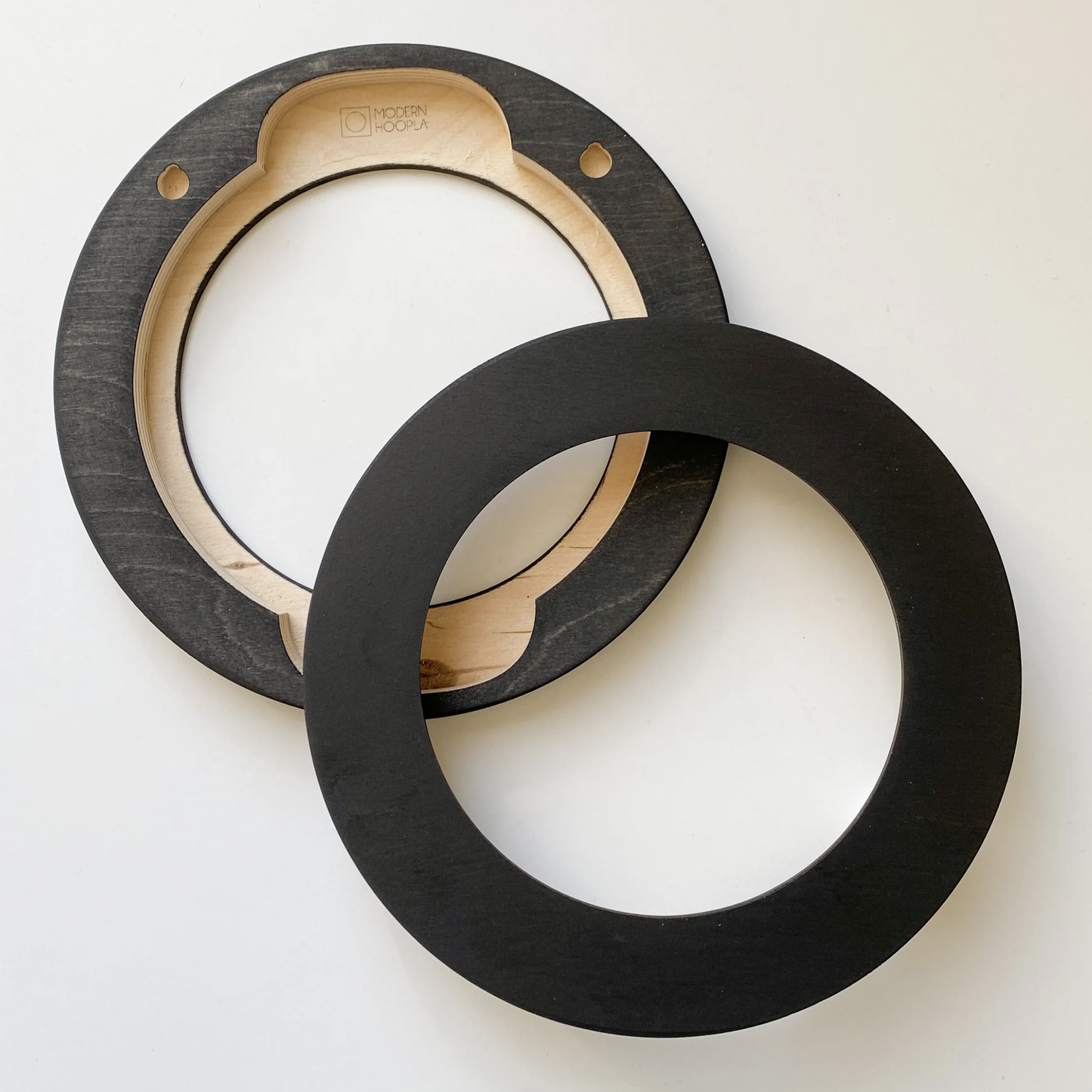 Modern Embroidery Hoop Circle Frame for 3" Hoops Dark Walnut