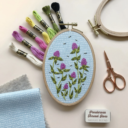 Embroidery Kit Bees Among Clover