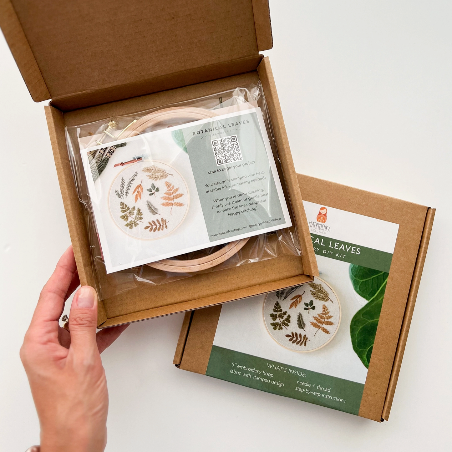 Embroidery Kit Botanical Leaves