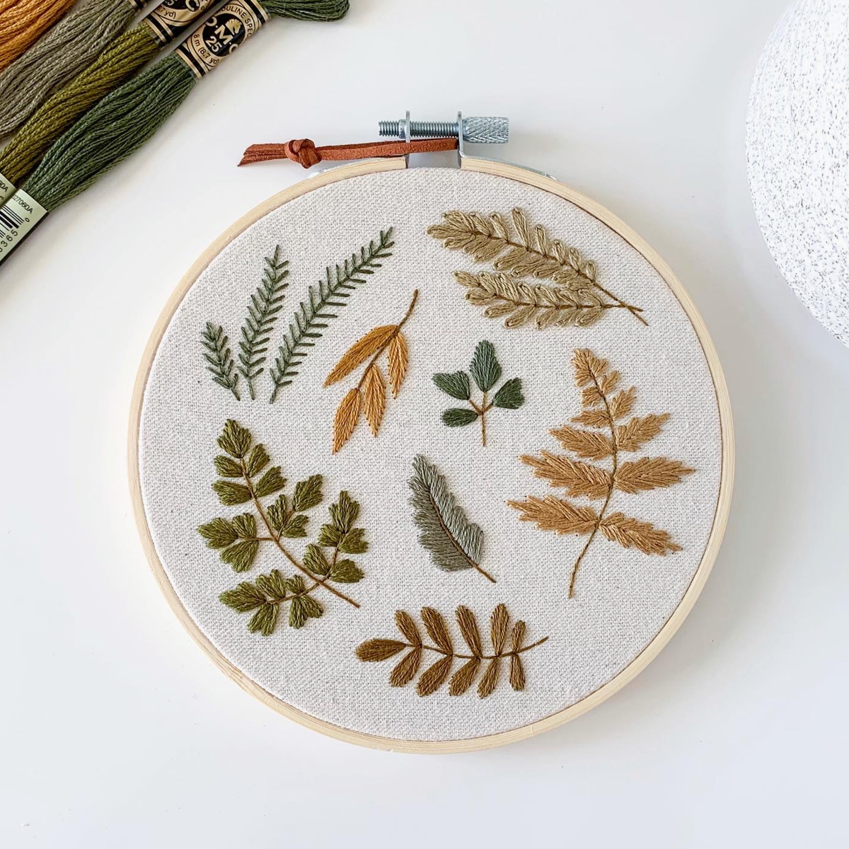 Embroidery Kit Botanical Leaves