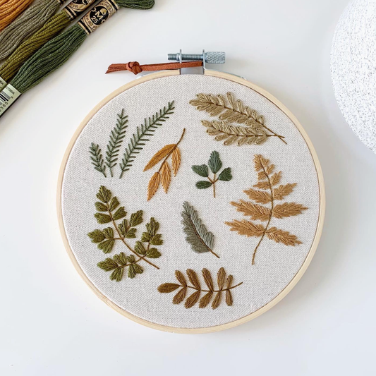 Embroidery Kit Botanical Leaves