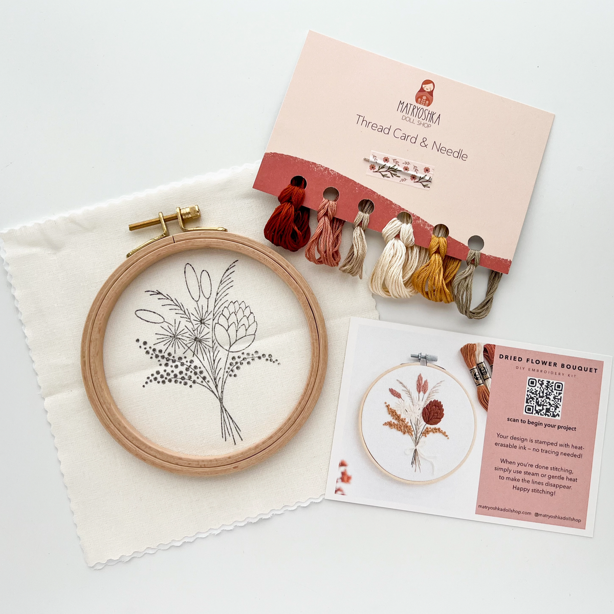 Embroidery Kit Flowers Bouquet