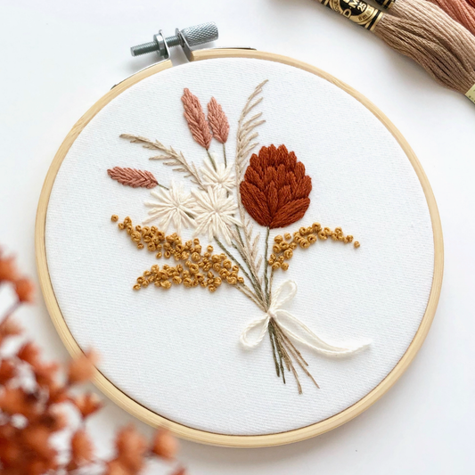 Embroidery Kit Flowers Bouquet