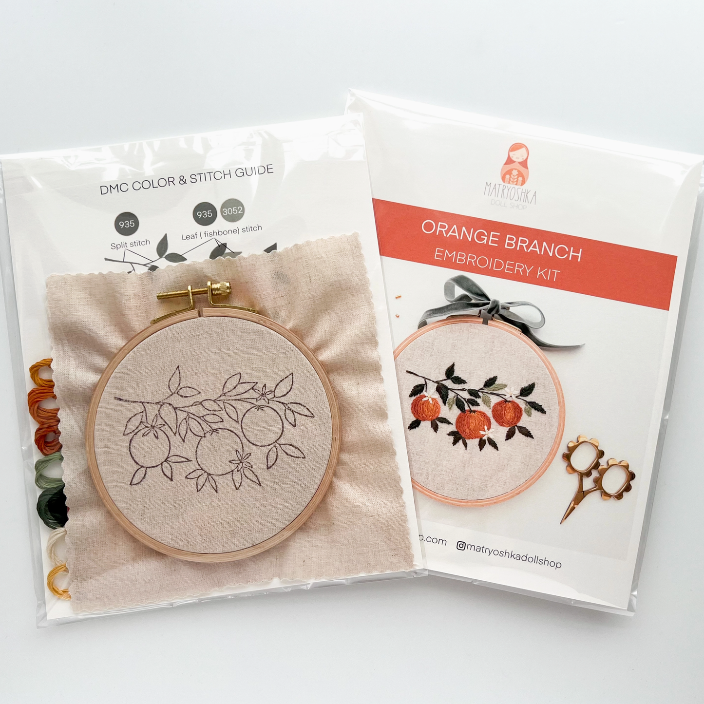 Embroidery Kit Orange Branch