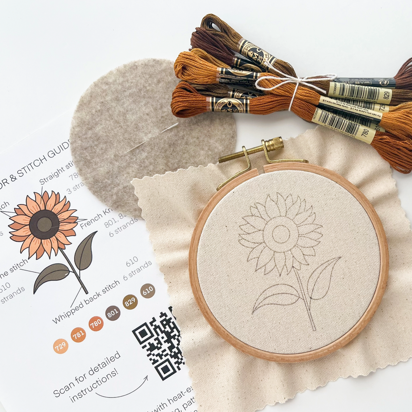 Embroidery Kit Sunflower