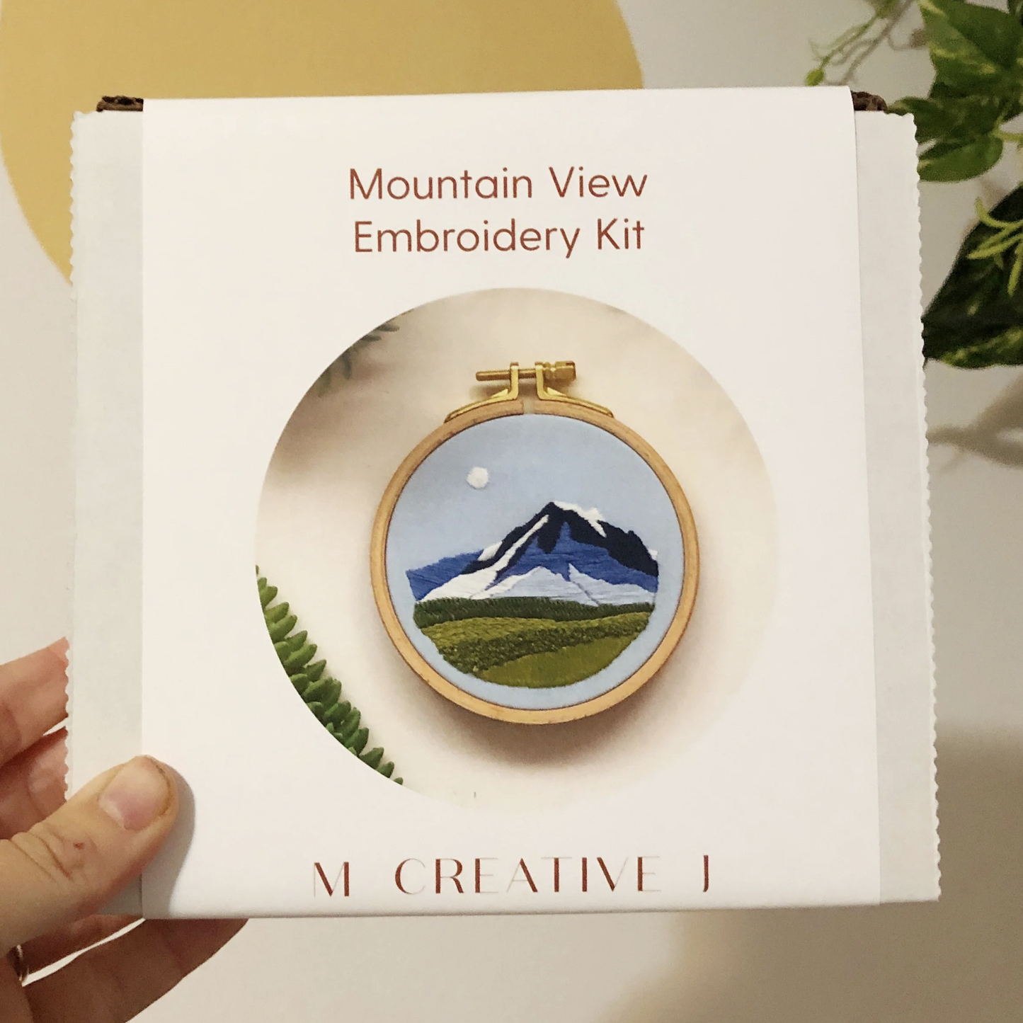 Embroidery Kit Mountain View Landscape
