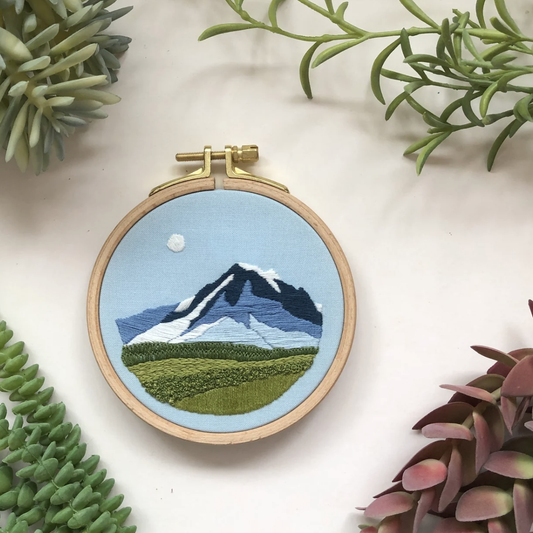 Embroidery Kit Mountain View Landscape