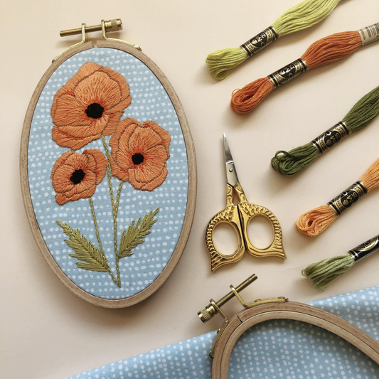 Embroidery Kit Poppies