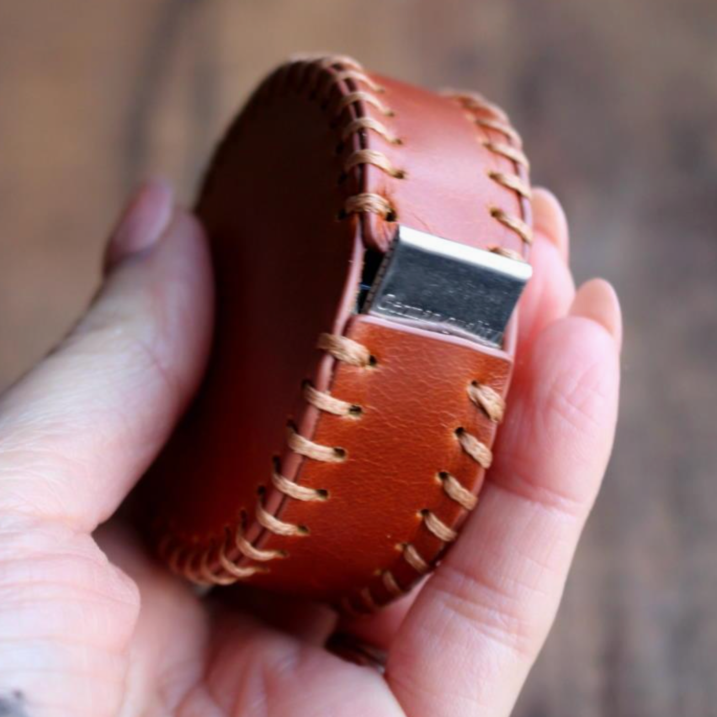 Hand Stitched Leather Tape Measure