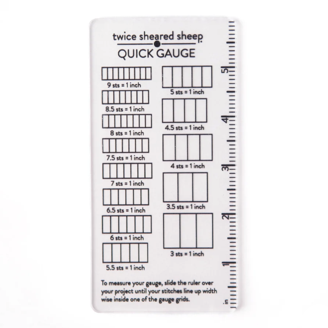 Quick Gauge Ruler - Stitch Gauge