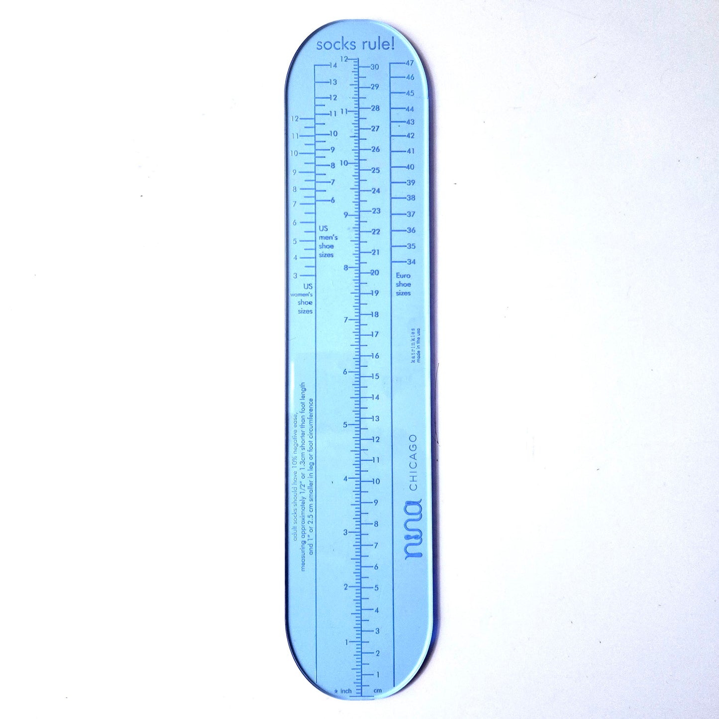 Socks Rule! Nina Chicago Measuring Ruler