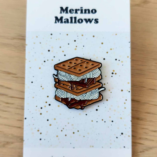 Enamel Pin smores merino mallows