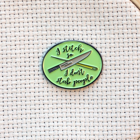 I Stitch So I Don't Stab People Needle Minder