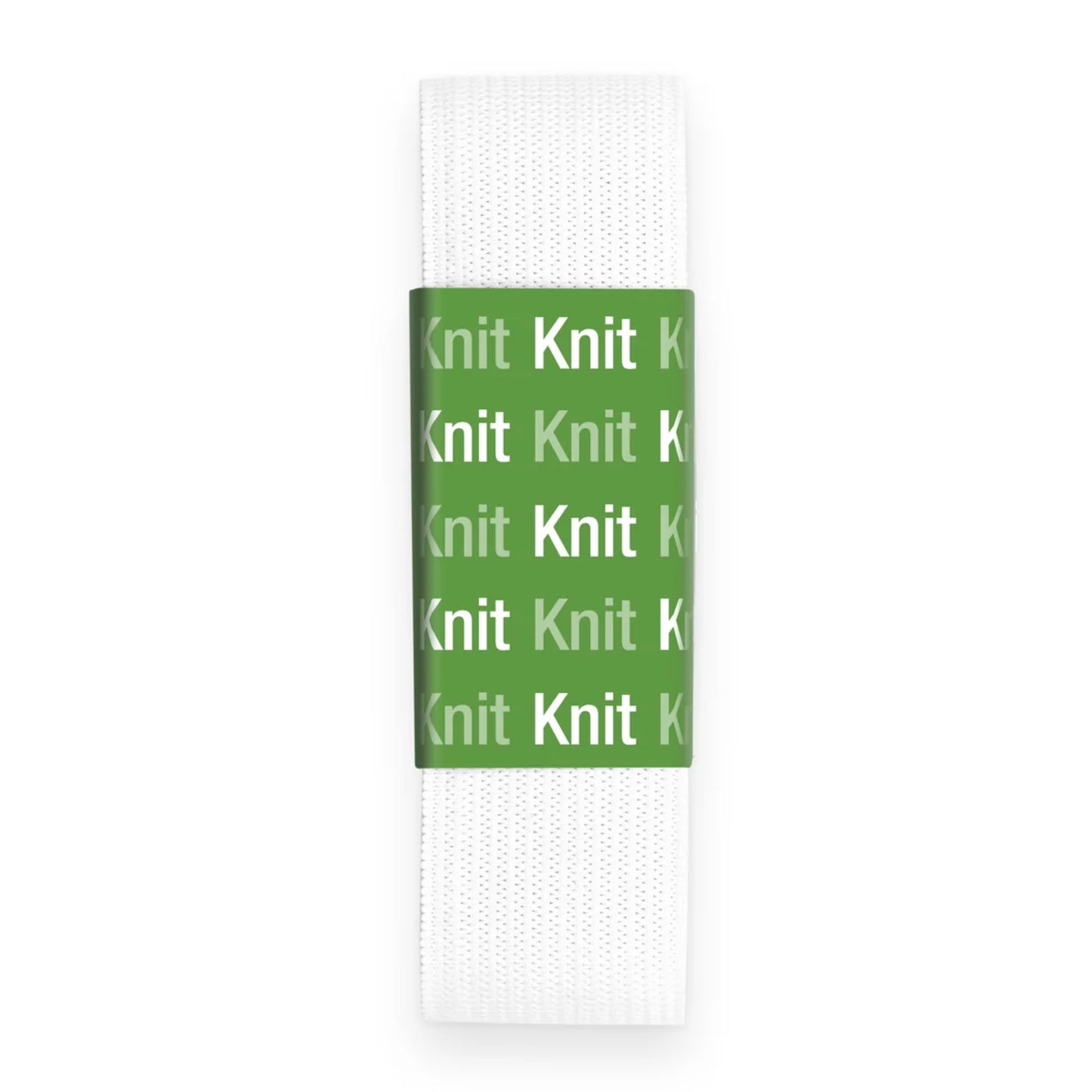 1" Knit Non-Roll Elastic, White