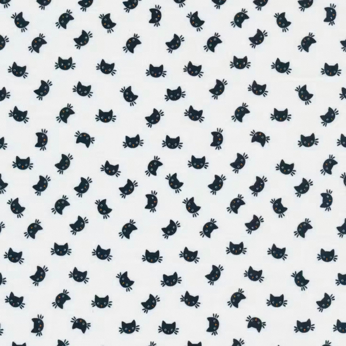 Holiday Halloween Ghost Black Cat Quilting Cotton