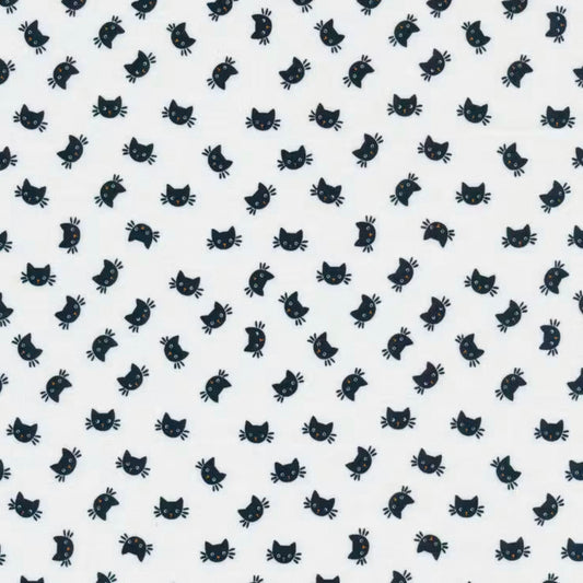 Holiday Halloween Ghost Black Cat Quilting Cotton